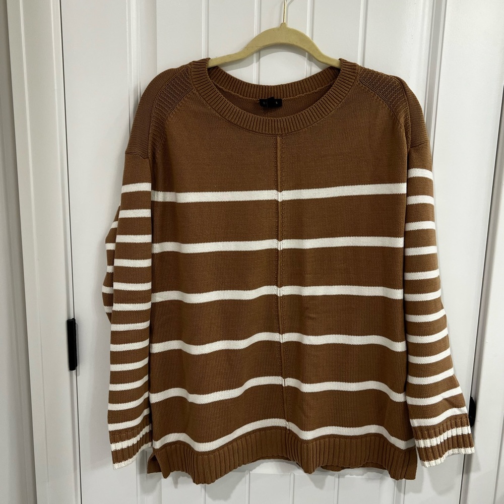 Talbots cotton striped sweater